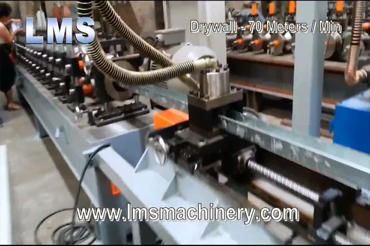 LMS Drywall Stud Roll Forming with Flying Punch & Cut